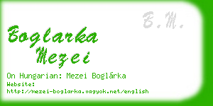 boglarka mezei business card