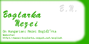 boglarka mezei business card
